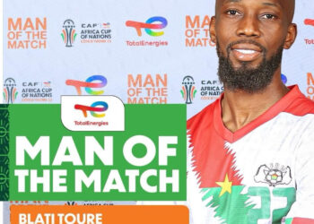 بلاتي توريه رجل مباراة بوركينا وموريتانيا