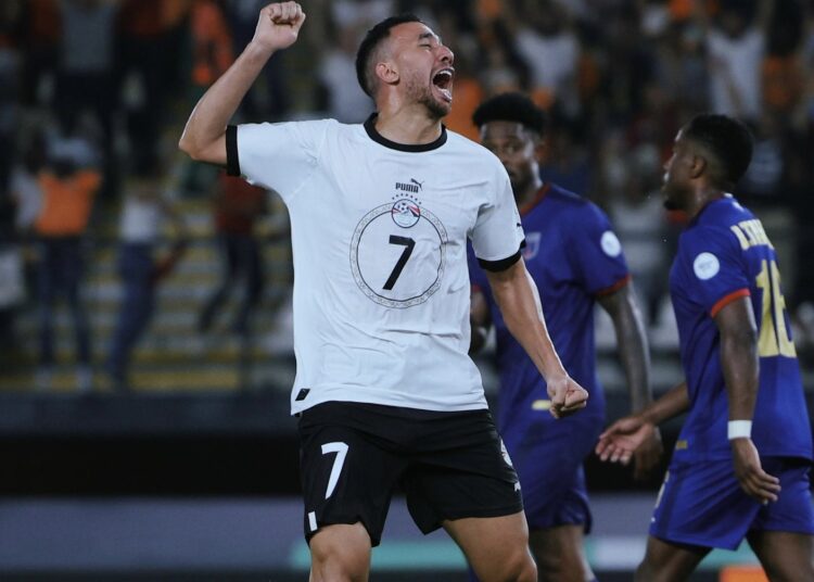 شاهد رد فعل العالمي تريزيجيه بعد هدفه فى الرأس الأخضر