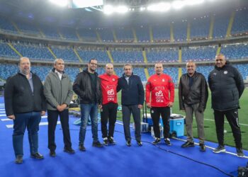 رئيس شركة العاصمة الإدارية و المتحدة للرياضة في زيارة تدريب منتخب مصر