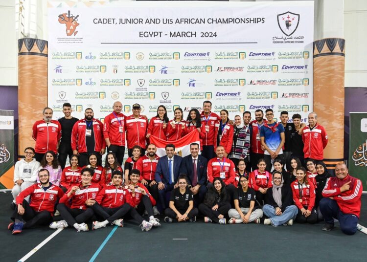 مصر تستمر في التربع على عرش جدول ميداليات بطولة أفريقيا للسلاح للناشئين والشباب بالقاهرة
