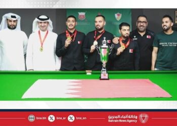 المنتخب البحريني للسنوكر يتوج بذهبية الفرق في بطولة كأس الاتحاد العربي للبلياردو