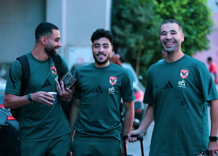 الأهلي غادر إلي السعودية|صور