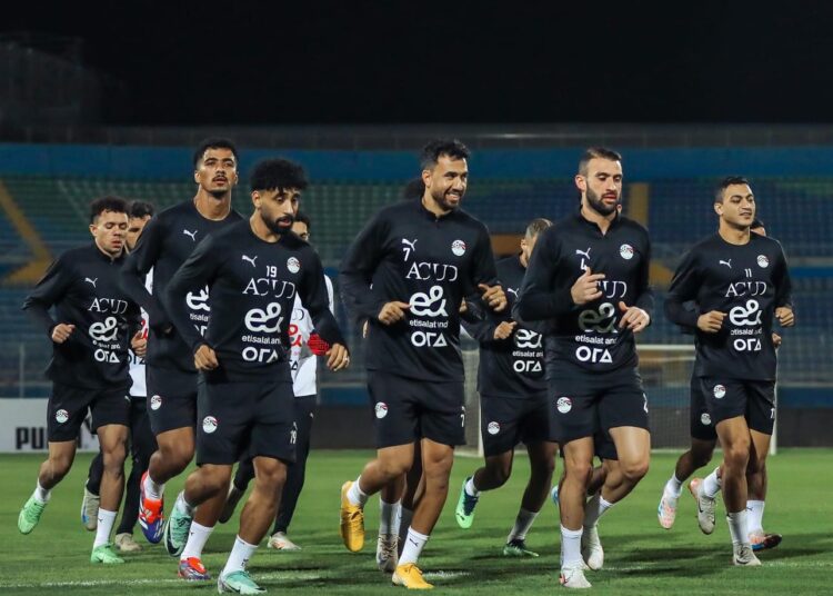 منتخب مصر يخوض تدريب باستاد الدفاع استعدادا لمباراة بتسوانا