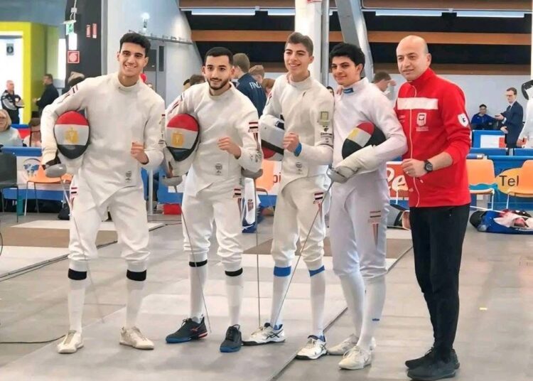 منتخب سلاح سيف المبارزة يفوز بذهبية الفرق بكأس العالم للناشئين بنيجيريا