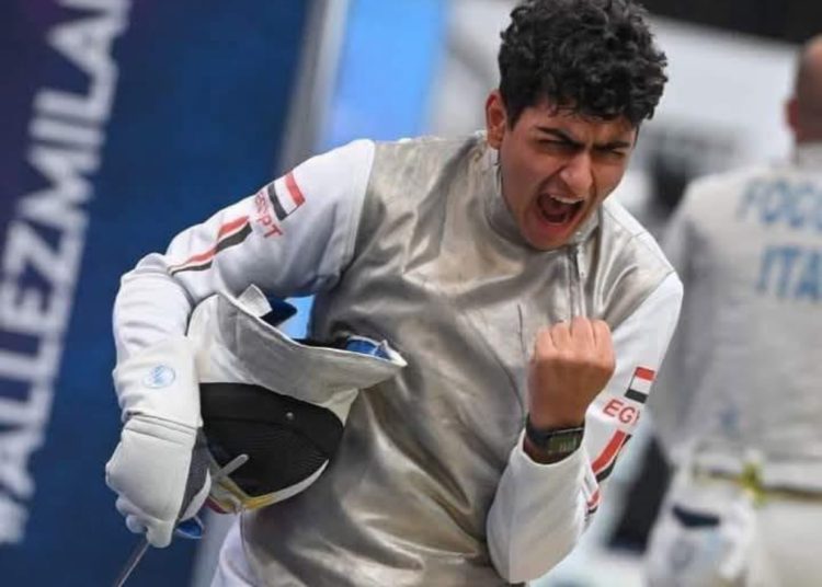 عبدالرحمن طلبة يحرز ذهبية كأس العالم لسلاح الشيش للناشئين بكرواتيا