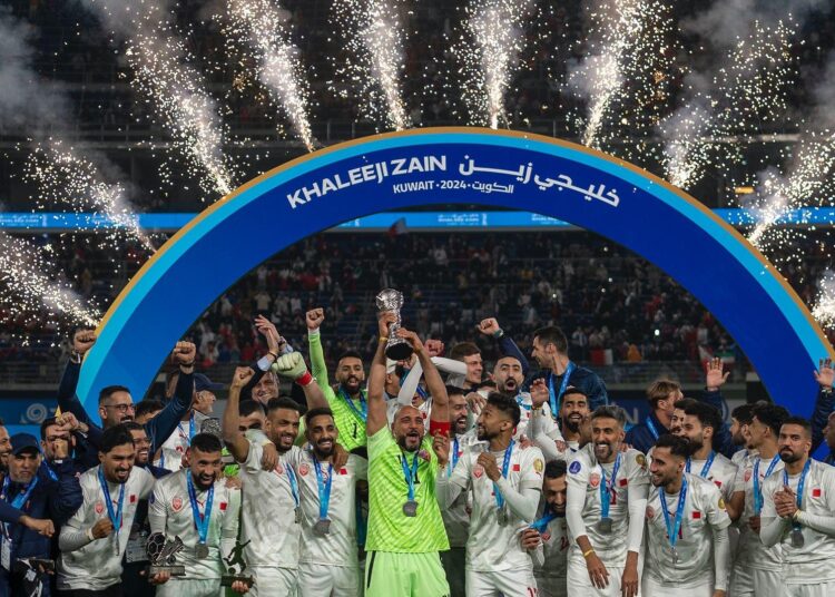 شاهد احتفالات البحرين بعد الفوز بكأس الخليج العربي في الكويت
