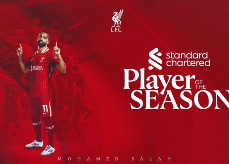 محمد صلاح يفوز بجائزة لاعب الموسم في ليفربول للمرة الخامسة