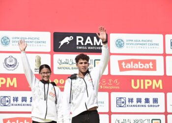 جنة الجندي وسيف سليمان يتوجان بذهبية الخماسي الحديث ببطولة العالم للتتابعات