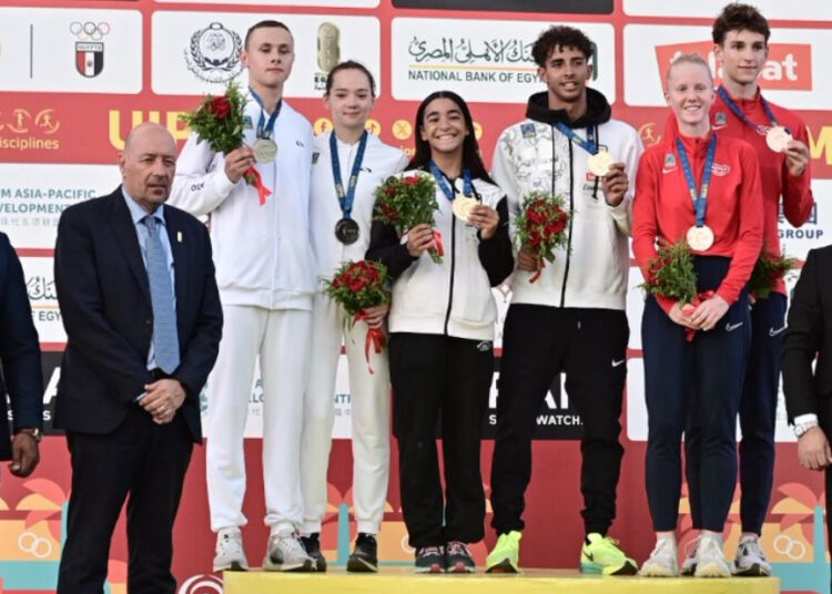 ملك إسماعيل ومحمد حسن يتوجان بذهبية “المختلط” ببطولة العالم للخماسي الحديث