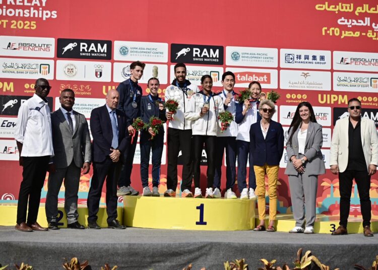 فريدة خليل ومهند شعبان يتوجان بذهبية بطولة العالم للتتابعات للخماسي الحديث