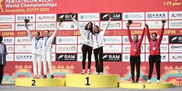 زينة عامروچنا عطية تتوجان بذهبية تتابع الناشئات ببطولة العالم للتتابعات للخماسي الحديث