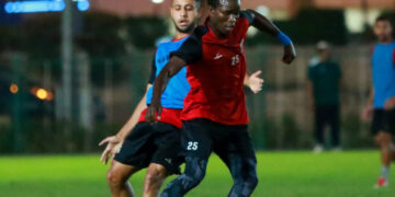 المقاولون العرب يواصل تدريباته خلال فترة توقف الدوري المصري