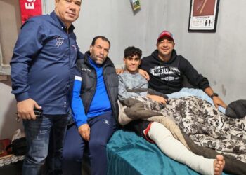 زيارة إنسانية مميزة من إنبي للاعب أدهم فريد