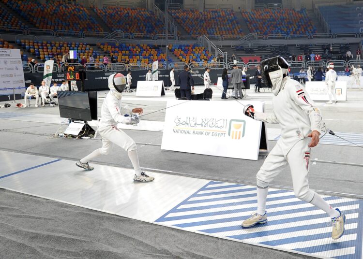لاعبو مصر في كأس العالم لسيف المبارزة للناشئين والشباب بالقاهرة