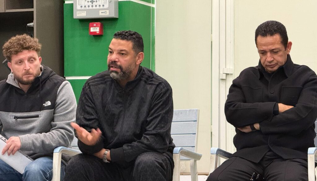 سلامة والسقا مع لاعبي الاتحاد