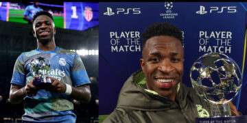 فينيسيوس جونيور يتوج أفضل لاعب في الجولة قبل الأخيرة بدوري أبطال أوروبا