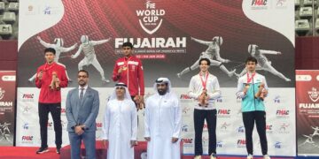 عبدالرحمن طلبة يفوز بذهبية كأس العالم لسلاح الشيش ناشئين بالفجيرة